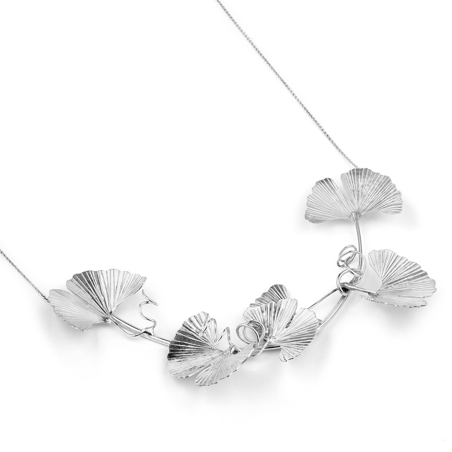 Sterling Silver Ginkgo Collar
