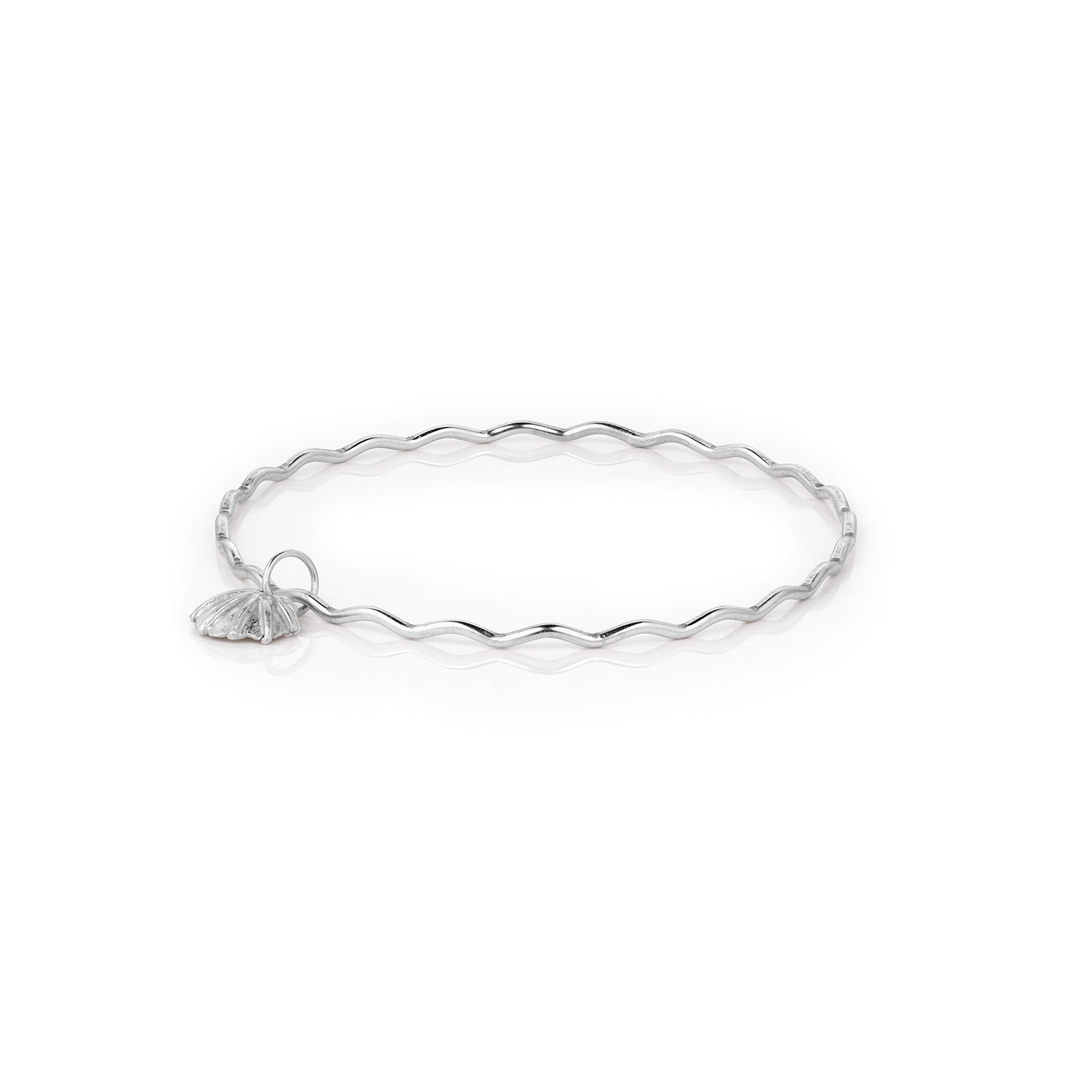 Sterling Silver Scallop Shell Bangle