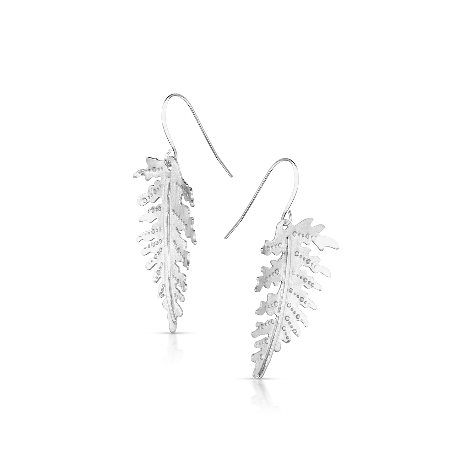 Sterling Silver Fern Earrings