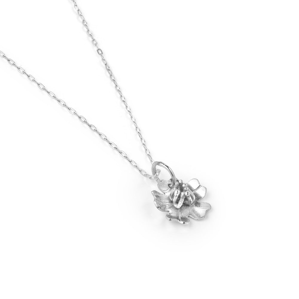 Sterling Silver 1-Flower Cherry Blossom Pendant