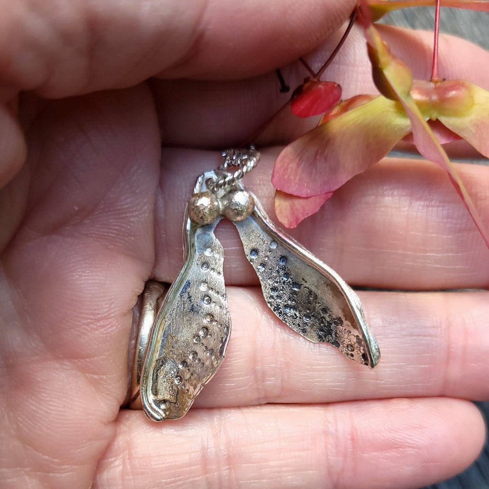Double Maple Seed Pod Pendant