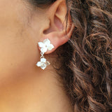 Sterling Silver Hydrangea Stud Earrings