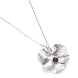 Sterling Silver Pansy Pendant