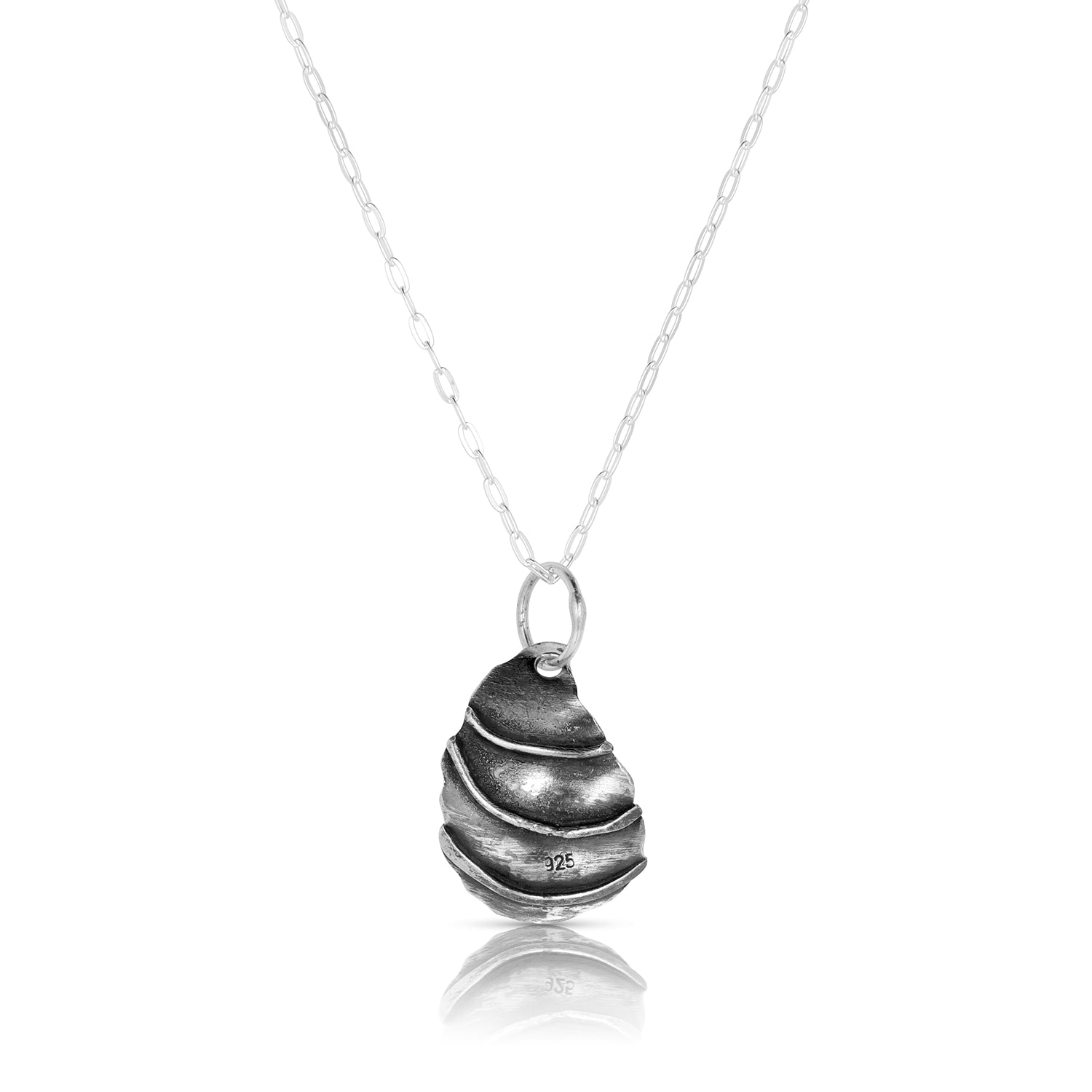 Sterling Silver Oyster Pendant with 8mm Cultured Pearl