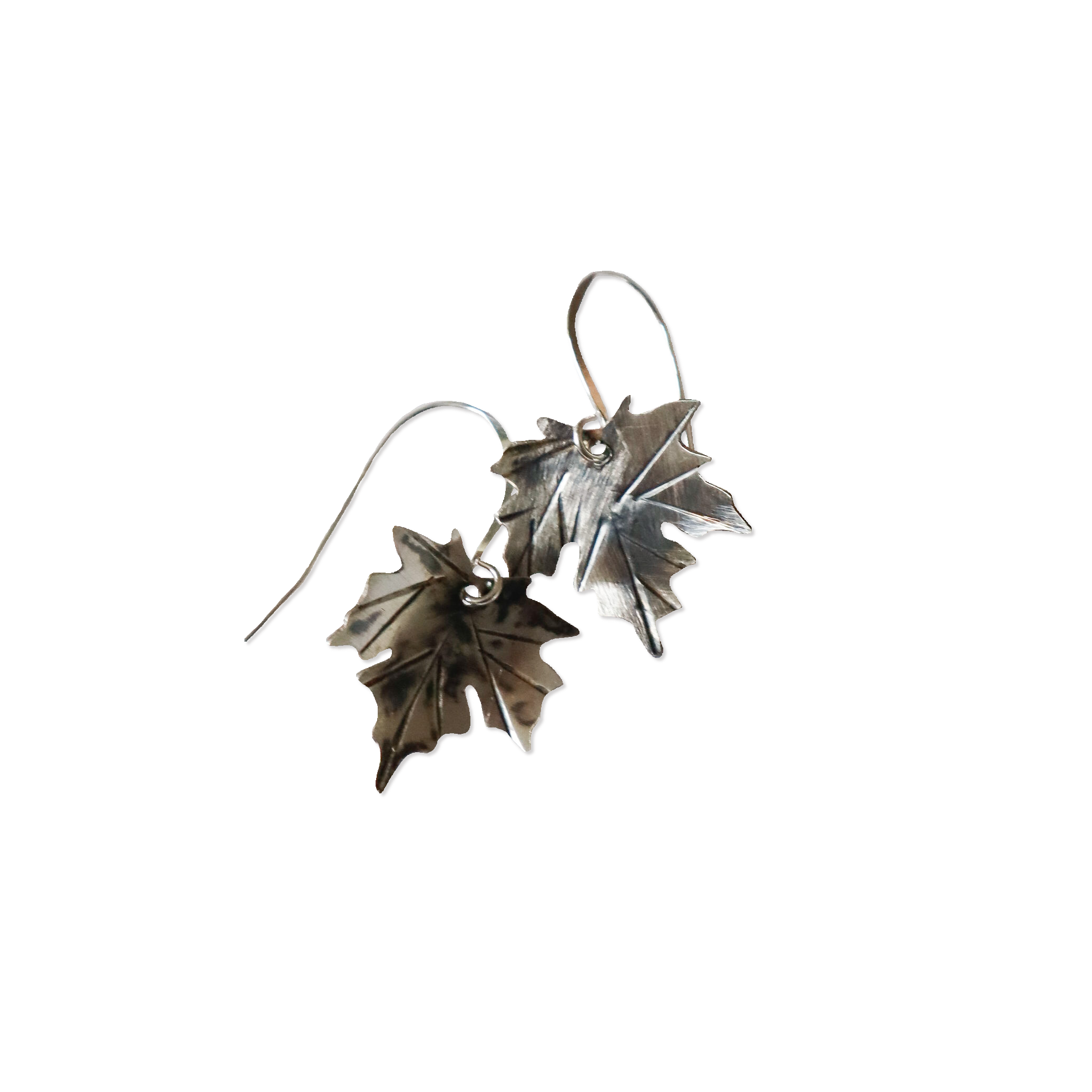 Maple leaf sterling earrings