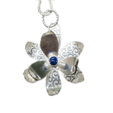 Lotus 1-flower sterling pendant