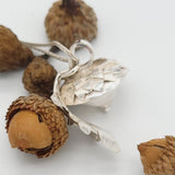 Acorn and oak leaf sterling pendant