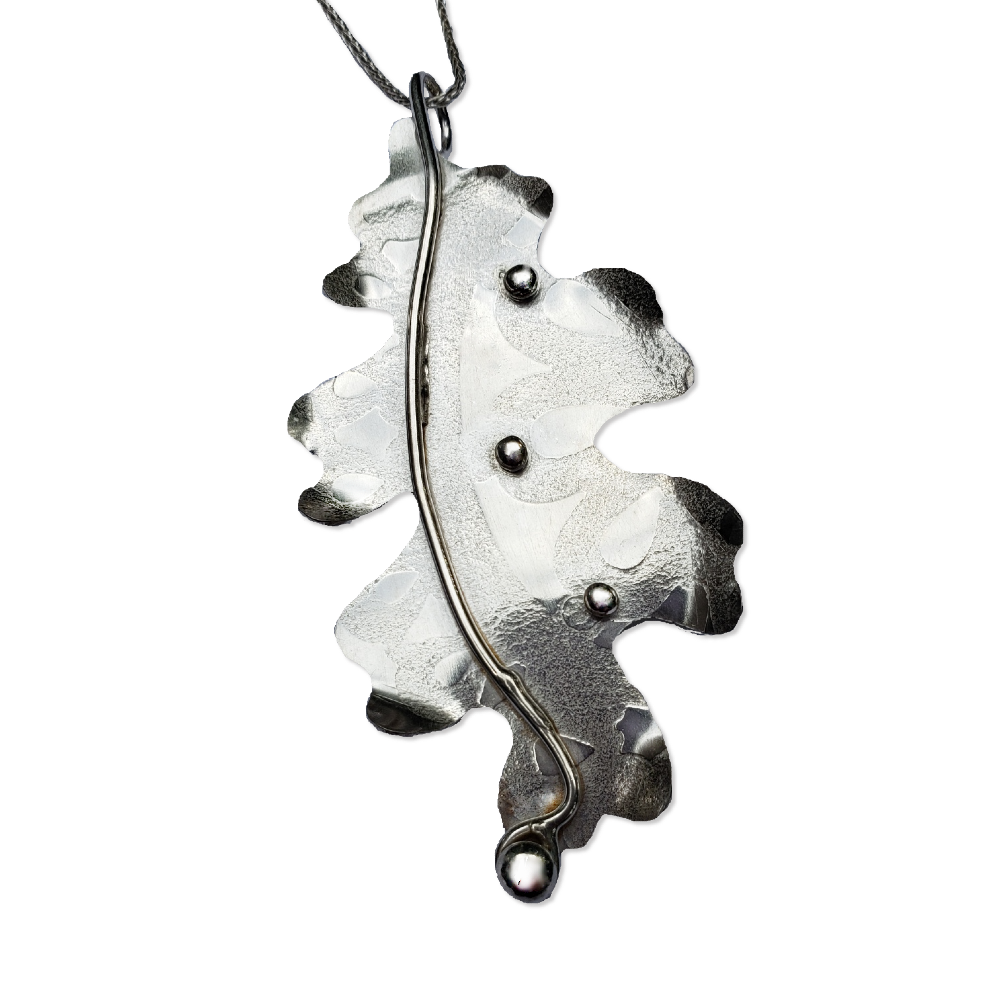 Oak leaf sterling pendant
