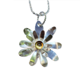 Gerbera daisy sterling pendant