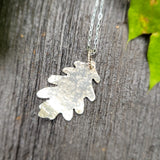 Oak leaf sterling pendant, small