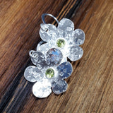 Sterling Silver Anemone Gemstone Dangle Earrings