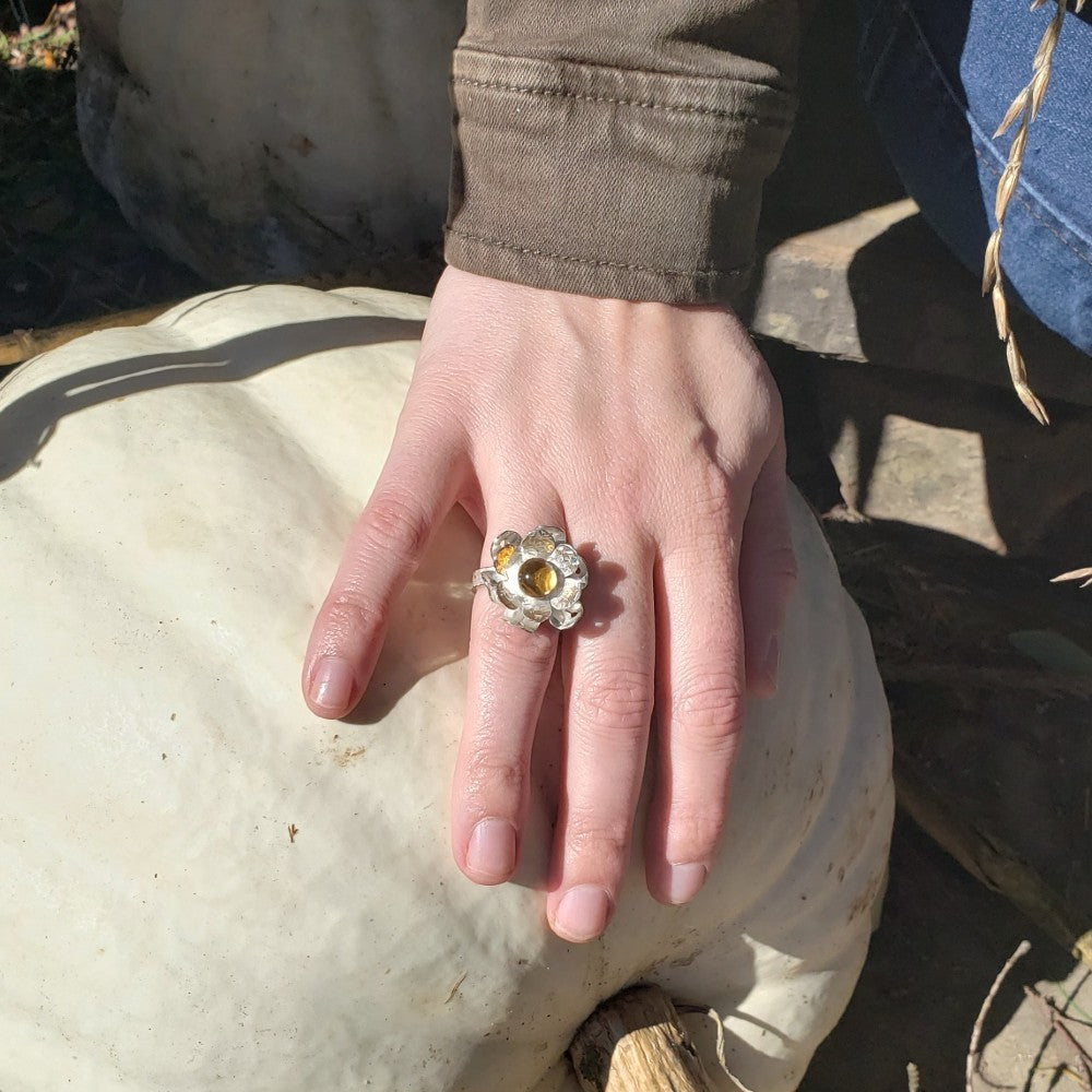 Anemone sterling ring